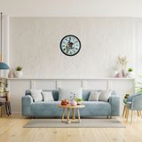 Akıllı Durak Siyah Paris Garden Dekoratif 36 cm Duvar Saati