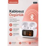 Akıllı Ekranlı Şarj Kutusuna Sahip Kablosuz Kulaklık Kulak İçi Stereo Ses Özellikli