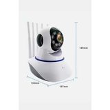 Akıllı Gece Görüşlü Sensörlü Wifi Kamera Telefondan Takip Edilebilir - Belirtilmemiş - Renkli