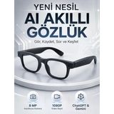 Akıllı Gözlük 8 Mp Kameralı 1080P Video Kayıt Wifi Bağlantılı Çift Mikrofonlu Gürültü Engelleme Özellikli