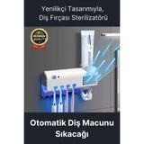 Akıllı Güneş Enerjili USB Şarjlı Diş Macunu Sıkacağı 4 Diş Fırçası Uv Işık Sterilizatörü Temizleyici