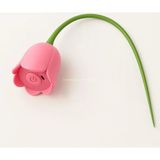 Akıllı İnteraktif Kedi Oyuncağı, Lale Şeklinde USB Şarjlı Otomatik Hareket Eden Silikon Saplı Eğlenceli Oyun Cihazı, Kediler İçin Evde Egzersiz ve Eğitim Amaçlı