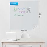 Akıllı Kağıt - 100x100 Cm Şeffaf 10 Adet, Statik Tutunabilen Yazı Tahtası