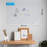 Akıllı Kağıt - 100x150 Cm Şeffaf ,2 Adet Elektrostatik Elektriklenme İle Tutunan Yazı Tahtası