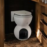 Akıllı Kamera Stand, 1080p WiFi Kamera Tutucu, Bebek Kamera Standı, İç Mekan Kamera Tutucu, Evcil Hayvan Kamerası Stand 360 Kamera Duvar Askı Standı Beyaz