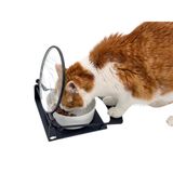 Akıllı Kapaklı Kedi Mama Kabı, 3D Baskı Malzeme, Yaş ve Kuru Mama için, Otomatik Kapak Sistemi, Siyah ve Turkuaz