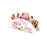 Akıllı Karınca Ahşap Masaüstü Kalemlik Kalem Kutusu Organizer Flamingo