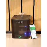 Akıllı Kedi Köpek Su Şelalesi Su Pınarı Su Sebili - Wifi Destekli - Uv - 2.2 Lt Otomatik Su Kabı - Bordo