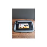 Akıllı Köpek Tuvaleti Elekli 39,5X59,2X48 cm - Gri Metalik Siyah - 2 x 48 cm