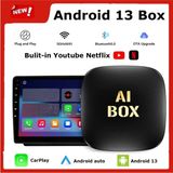 Akıllı Multimedya Kutusu Android 13 16GB Kablosuz Carplay Ai Box YouTube Netflix Google PlayStore