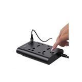 Akıllı Priz Çoklayıcı Dönüştürücü Çocuk Kilidi 6Adet Usb Çıkışı 4Adet Priz Giriş Açma Kapama Düğmeli