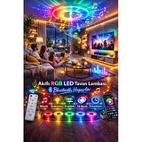 Akıllı Rgb Led Tavan Lamba 60W Bluetooth Hoparlörlü Smart Life Uyumlu, Müzik Senkron, Kısılabilir Renk Değiştiren