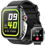 Akıllı saat, 4,8 cm (4,8 cm) HD akıllı saat, erkek kadınlar için (cevap/arama yap), 120+ spor modlu fitness izleyici, IP68 su geçirmez saat, kalp atış hızı/uyku monitörü/zamanlayıcı, iOS Android için