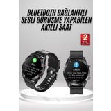 Akıllı Saat Amoled Ekran Metal Ve Deri Kordonlu Uyku ve Sağlık Takibi Titreşimli