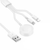 Akıllı Saat (Apple Watch Se/7/6/5/4/3/2/1)3 İn 1 Lightning-Type-C-Wireless Usb Şarj Kablosu