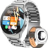 Akıllı Saat, Bluetooth Çağrıları, Fitness Izleme, Nabız, Kan Oksijen, Uyku Izleme, Sağlık Saati, IP68 Su Geçirmez, Android Ios Için Iş Akıllı Saati - Gümüş
