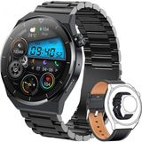 Akıllı Saat, Bluetooth Çağrıları, Fitness Izleme, Nabız, Kan Oksijen, Uyku Izleme, Sağlık Saati, IP68 Su Geçirmez, Android Ios Için Iş Akıllı Saati - Siyah