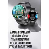 Akıllı Saat Metal Kordonlu Gps ve Nfc Uyumlu Arama Cevaplayan - ALKHBY8904-8304 - Çok Renkli