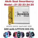 Akıllı Saat Smartberry Z1 Z2 Z3 Z4 Z5 modeline uyumlu batarya pil 58x27x28