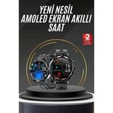 Akıllı Saat Titanyum Kasa Yuvarlak Ekran Alarm Uyku ve Sağlık Takibi Titreşimli - Çok Renkli