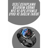 Akıllı Saat Titanyum Kasa Yuvarlak Ekran Alarm Uyku ve Sağlık Takibi Titreşimli - Renkli