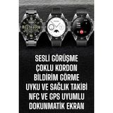 Akıllı Saat Titreşimli Pusula Nabız ve Tansiyon Ölçer Nfc Uyumlu - Renkli
