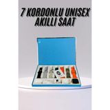 Akıllı Saat Unisex Akıllı Saat Çoklu Kordon Seçeneği Çelik Kordon Plastik Ko - SPTROT1371-6 - Çok Renkli