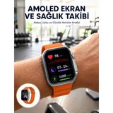 Akıllı Saat Unısex Zarif Görünümlü Titanyum Kasa Amoled Ekran Müzik Dinleme Yeni Nesil - Lisinya