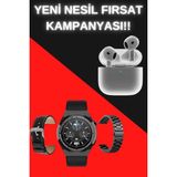 Akıllı Saat ve Kulaklık Seti Bildirim Görme Arama Cevaplama Anc Özelliği - 01P-Pembe