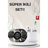 Akıllı Saat ve Kulaklık Seti Dokunmatik Ekran 5.0 Bluetooth Bağlantılı Sesli G - TK002M-6VLZJ - Çok Renkli