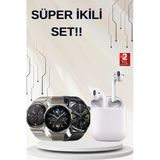 Akıllı Saat Ve Kulaklık Seti Dokunmatik Ekran 5.0 Bluetooth Bağlantılı Sesli Görüşme Mir98531327