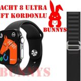 Akıllı Saat Wacht 8 Ultra Samsung Galaxy Z Flip Uyumlu KORDON HEDİYELİ Konuşma Özellikli