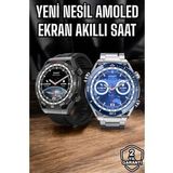 Akıllı Saat Yeni Nesil 2024 Model Metal Kordonlu Bluetooth Bağlantılı
