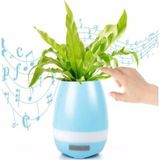 Akıllı Saksı Bluetooth Hoparlör Dokunmatik Işıklı Gece Lambası Mp3 Çalar(MAVİ)