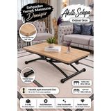 Akıllı Sehpa Juppo Üst Tabla Mdf Safirmeşe Oval Köşe Alt Ayak Siyah Dışa K - SAFİRMEŞE