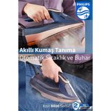 Akıllı Sensörlü Kumaşa Göre Isı Ayarlı Buharlı Ütü, Mavi