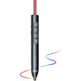 Akıllı Tahta/telefon/tablet Dokunmatik Kalem Lazer Presenter Kablosuz Sunum Kumandası-Fiber Uçlu-1 - Siyah - Pointer-1
