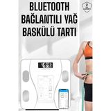 Akıllı Tartı Dijital Baskül Yağ Su Kas Vücut Kitle Kilo Ölçer Tartı - Çok Renkli