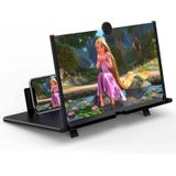 Akıllı Telefon için 12 inç Ekran Büyüteç - Filmler, Videolar ve Oyun için 3D HD Cep Telefonu Büyüteç Projektör Ekran Büyütücü - Ekran Amplifikatörlü Katlanabilir Telefon Standı - Tüm Cep Telefonlarını