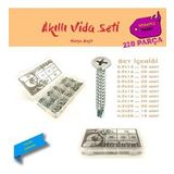 Akıllı Vida Seti - Havşa Başlı, Hesaplı Paket 210 Parça