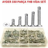 Akıllı Vida Seti - Havşa Başlı, Orta Paket 330 Parça
