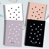 AKILLICA 4'lü 13x20 cm 56 Yaprak Karton Kapak Bullet Journal Series Noktalı Spiralli Defter Seti