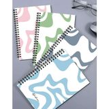 AKILLICA 4'lü Çizgili 13x20 cm 56 Yaprak Karton Kapak Line Series Spiralli Defter