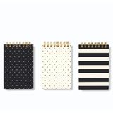 AKILLICA Bloknot 8x16 cm Black White 3'lü Çizgisiz Defter Seti
