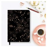 AKILLICA Çizgili 13.5x20 cm Hardcover Black Sert Kapak Defter