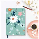 AKILLICA Çizgili 13x21 cm Hardcover Flower Sert Kapak Defter