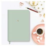 AKILLICA Düz Çizgisiz 13x21 cm Hardcover Green Sert Kapak Defter
