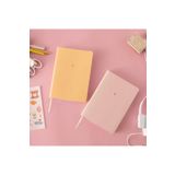 AKILLICA Pastel Sert Kapaklı Defter Seti 2'li Sarı+pudra Çizgisiz Defter 13x21 Cm Not Defteri