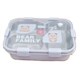 Akıllıelma-Laxson Beslenme Kabı Çelik Ithal Bear Family Turkuaz 97088