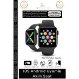 #akıllısaat Premium T500 Plus IPS Ekran Spor Sağlık Sensörlü Android Tansiyon Nabız Ölçer Akıllı Saat - Çok Renkli